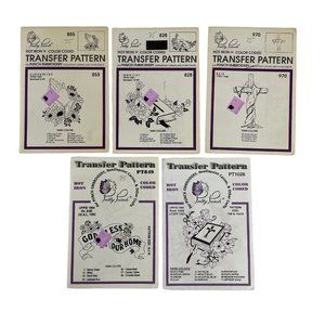 Pretty Punch Hot Iron Transfer Pattern Punch Embroidery Bible Cross Religious